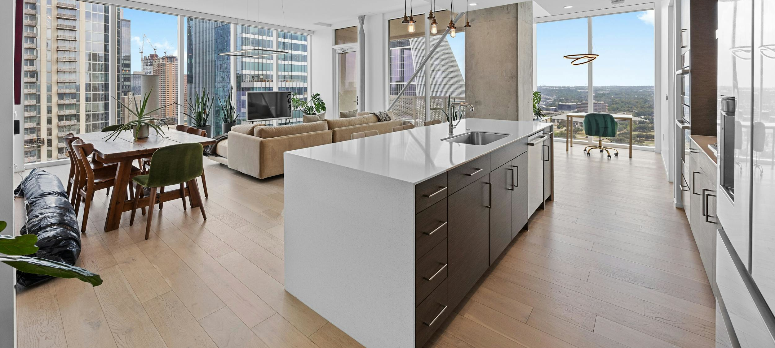 luxury apartment main area.